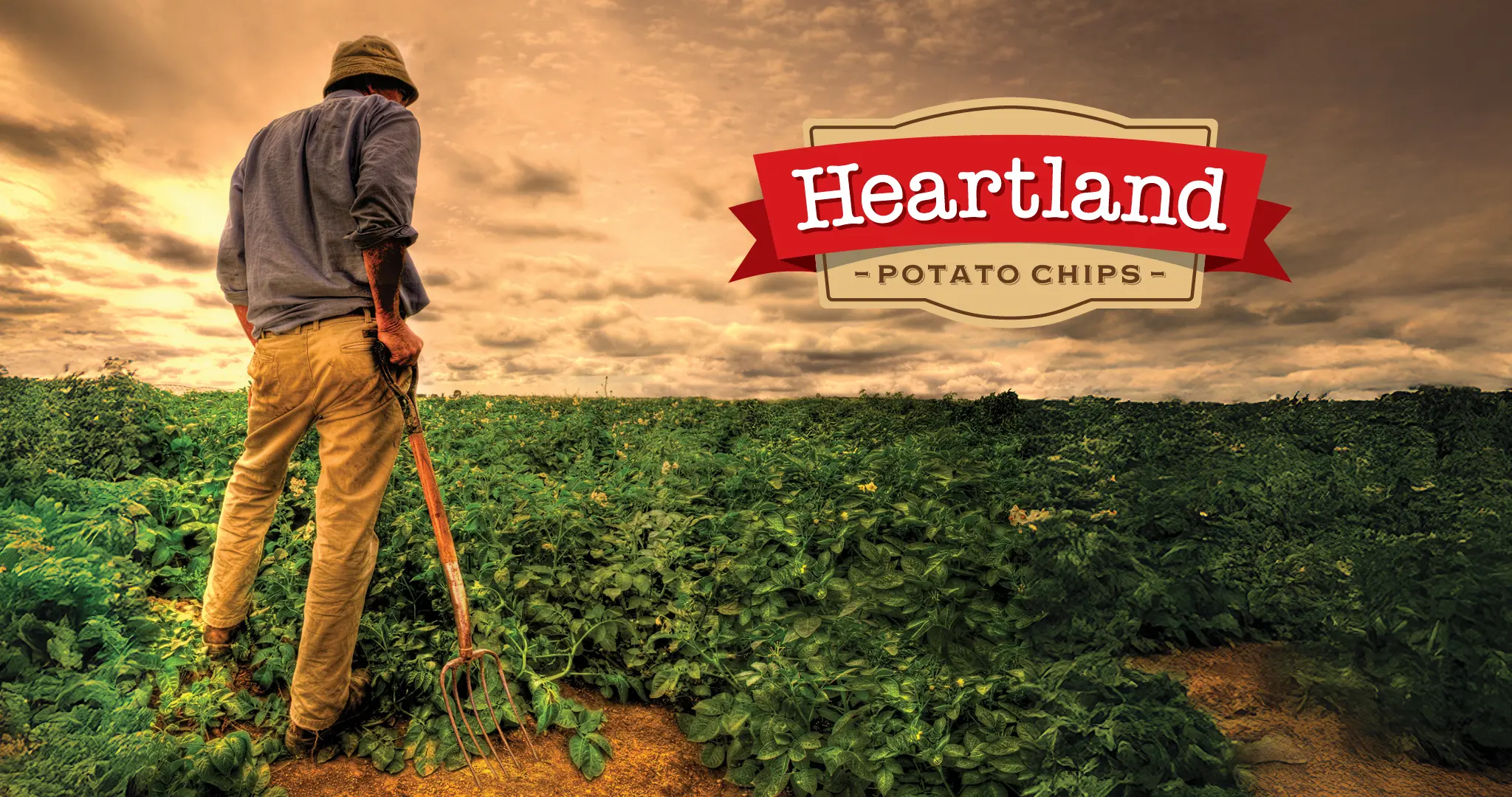 Heartland Potato Chips packaging range